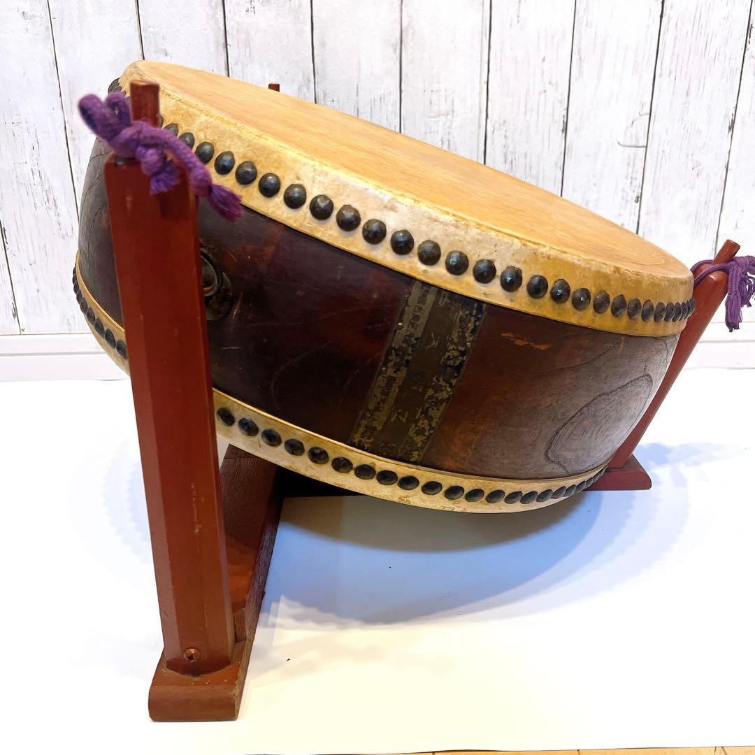 【希少】宮本卯之助 特別上鳴保 和太鼓 平太鼓　42.5×17.5cm
