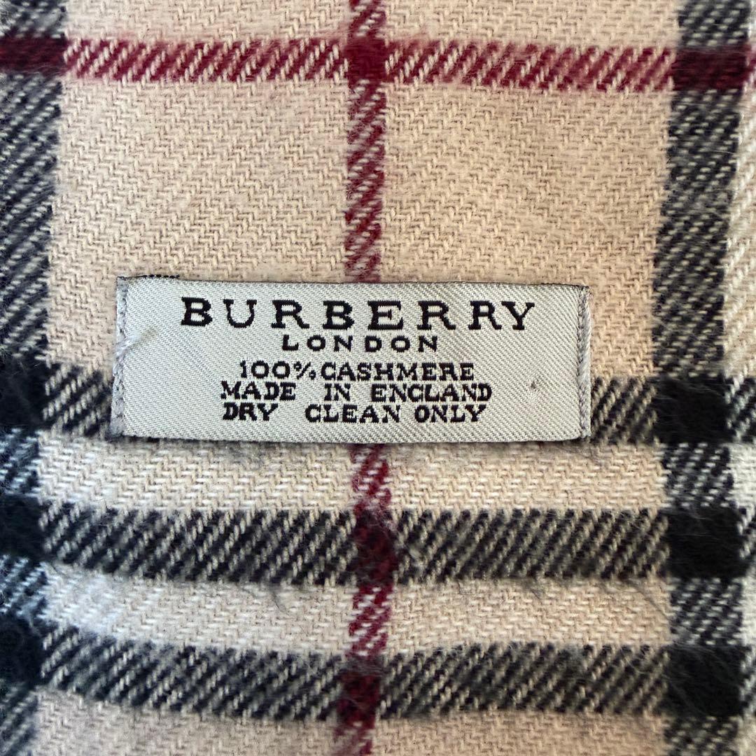 BURBERRY ノバチェック柄 カシミヤ100%マフラー - メルカリ