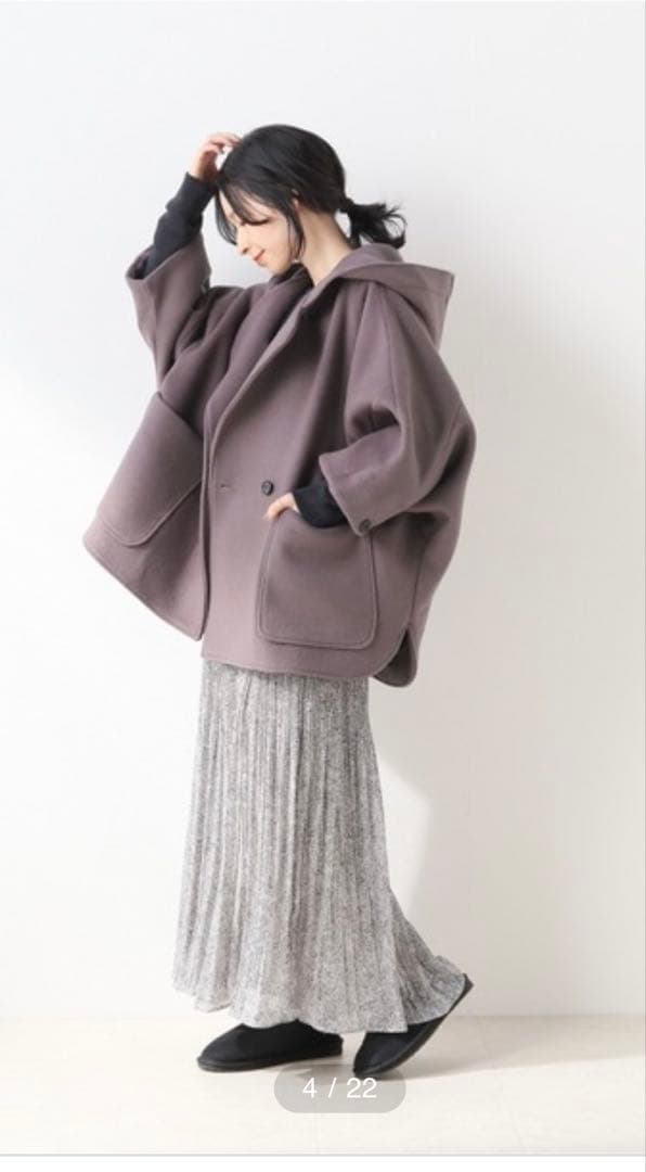 SLOBE IENA 未使用タグ付　フード付きポンチョ　コート