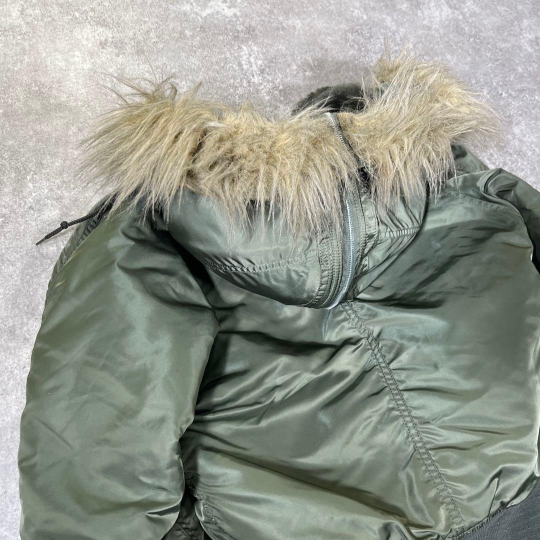 90年代　アメリカ製　N-2B フライトジャケット　S 短丈　アルファ社　フード