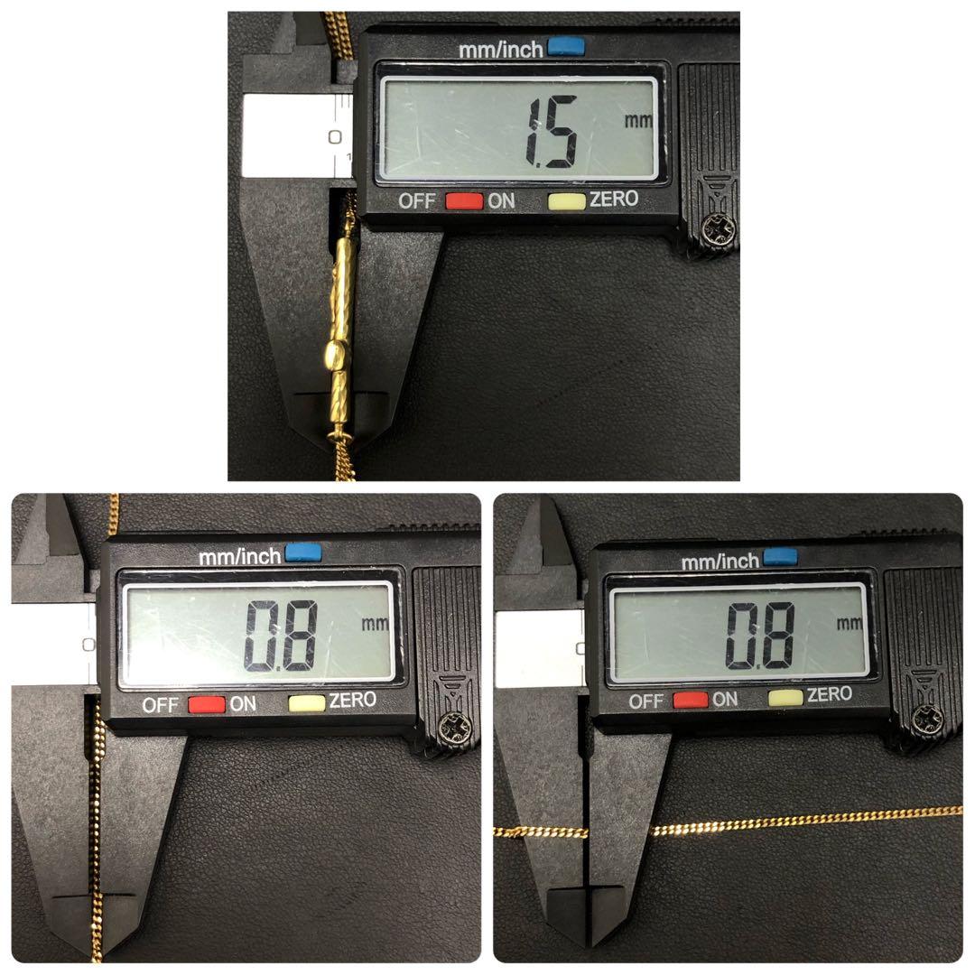 (B012118)K18 フィンガーブレスレット YG クロス 18金 チェーン