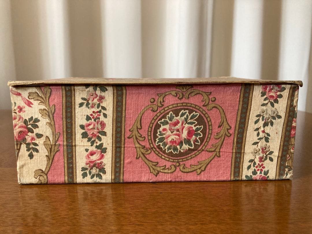 フランス アンティーク 薔薇の花かご カルトナージュ ボックス引き出しドロワー