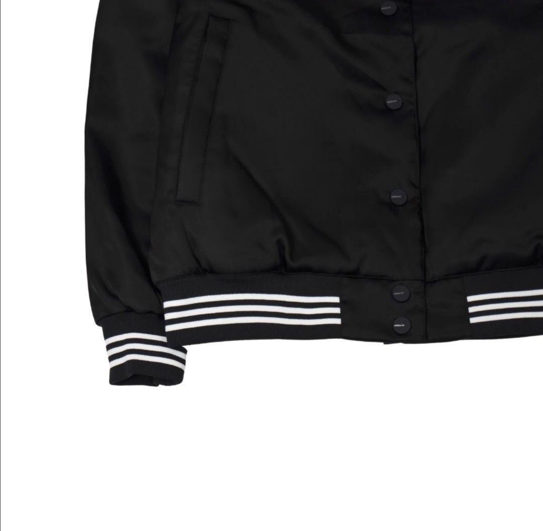 新品】Bambi×adidas 黒☆サテンボンバージャケット☆中綿ジャケット