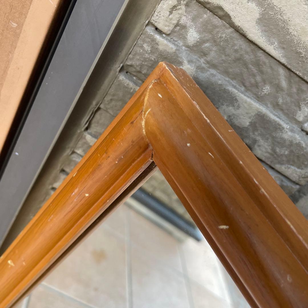 デンマーク製　1960's　ヴィンテージ　北欧　モダン　チーク　無垢 ミラー　B