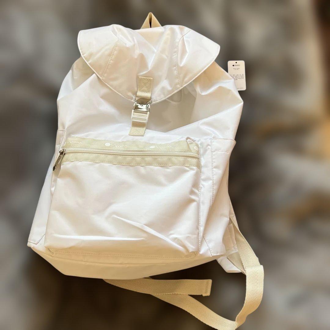 新品未使用レスポートサック　神崎恵　コラボ　ホワイト　リュック　バックパック
