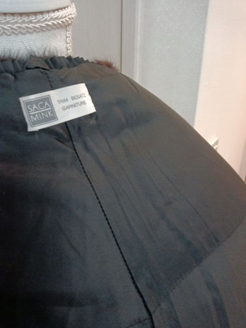 ☆美品サガブラックミンク☆おリボン付きショール