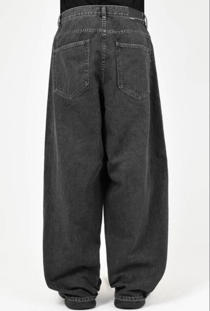 パンツ LAD MUSICIAN DENIM TAPERED BAGGY PANTS