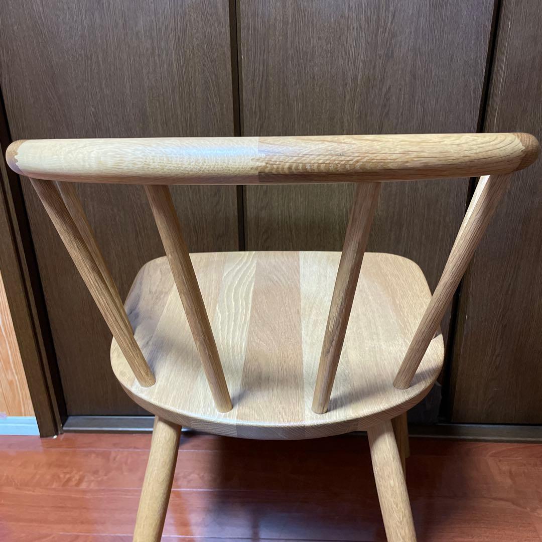 安心の梱包頼める便⭐︎無印良品　オーク材アームチェア・丸脚　MUJI　良品計画