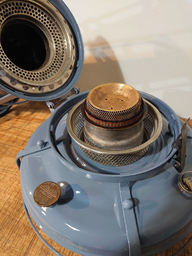 ミ*ー様 激レア美品　 アラジンストーブ　8型 ビンテージストーブ　ブルーグレー