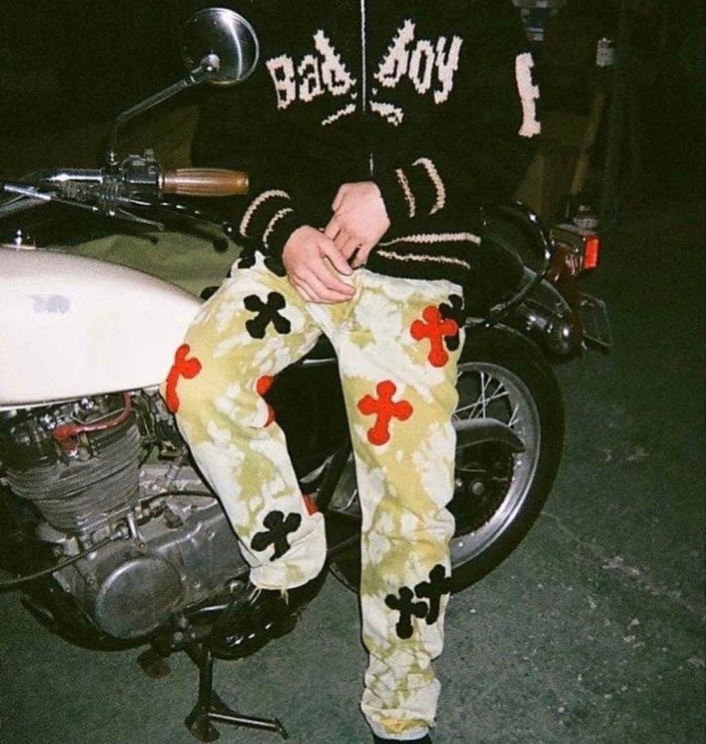 m*u様 y.a.r.n クロスパッチデニム