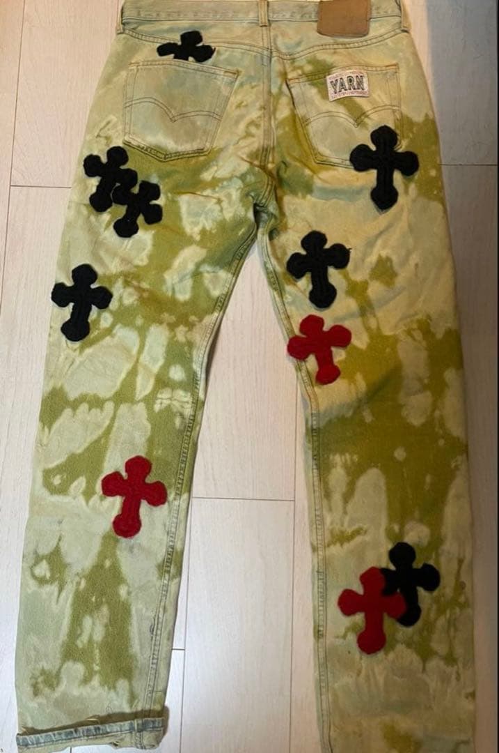 m*u様 y.a.r.n クロスパッチデニム