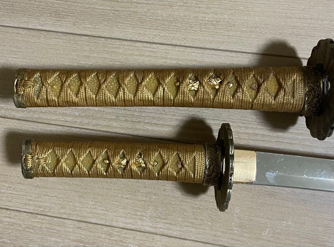 ポメ　模造刀　居合刀　太刀　脇差　刀掛け　武具　X098