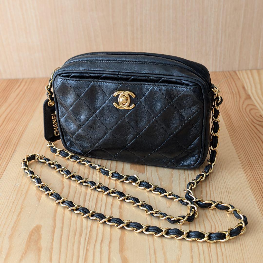 CHANEL シャネル ショルダーバッグ ミニマトラッセ 黒 ヴィンテージ品
