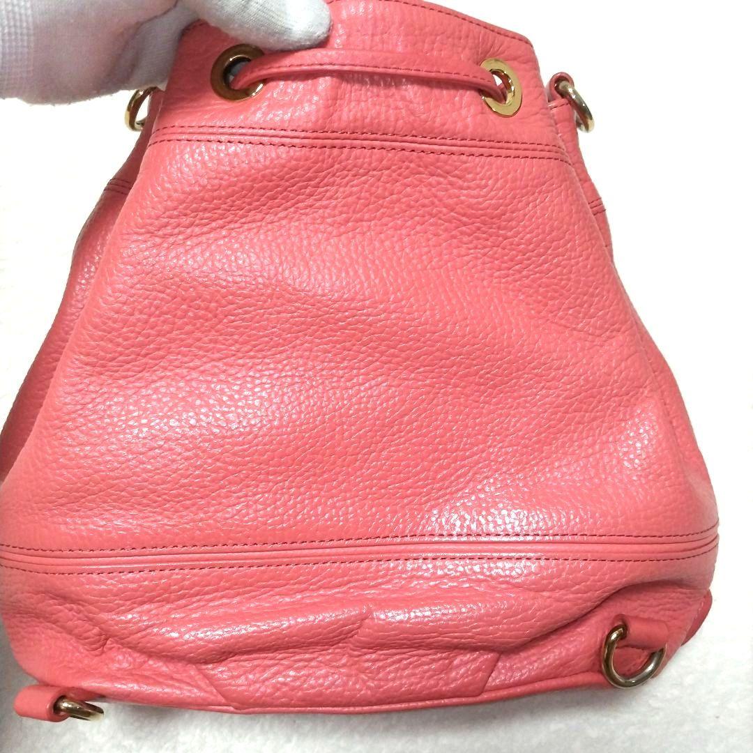 【美品】BURBERRY バーバリー ノバチェック シボ革 巾着 リュック レア