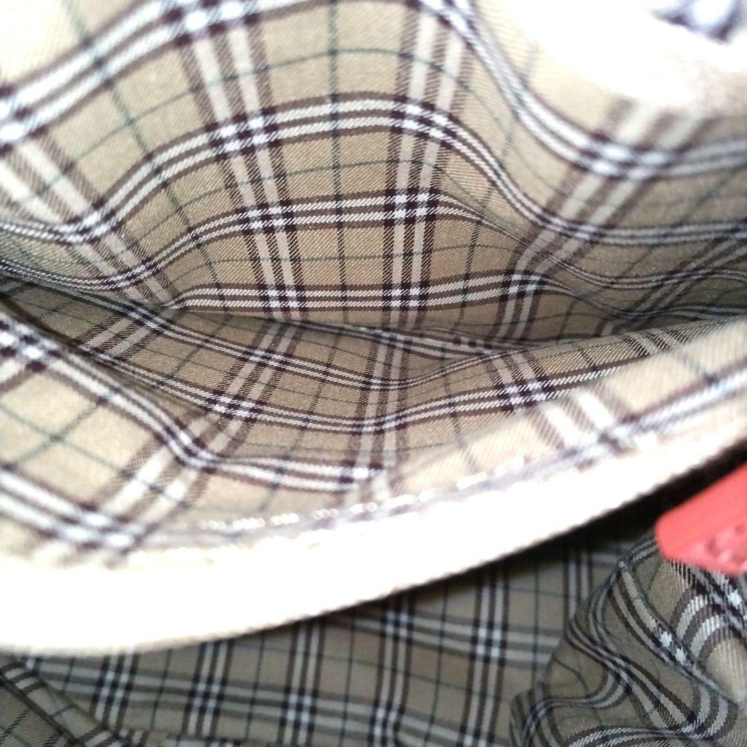 【美品】BURBERRY バーバリー ノバチェック シボ革 巾着 リュック レア