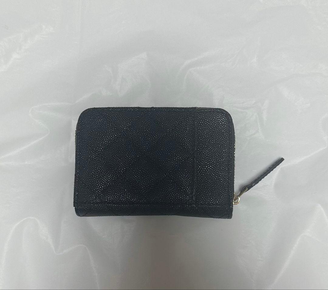 CHANEL ブラック本革レザーケース財布新品
