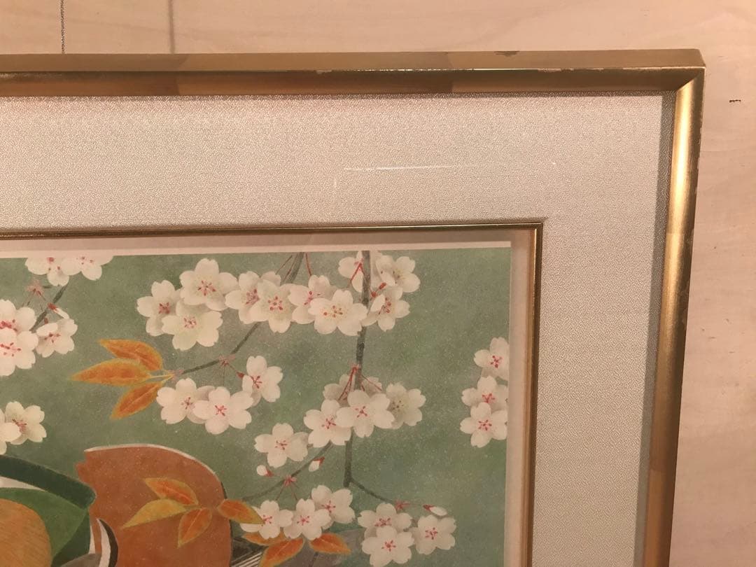 上村淳之　「花」　リトグラフ　直筆サイン・落款・エディション・作品証明シール有り