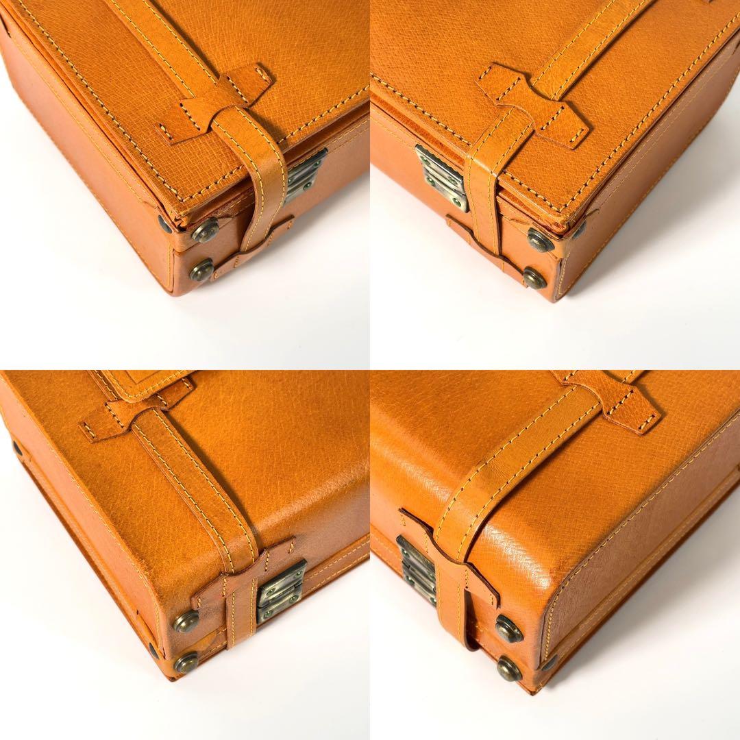 極美品】スヌーピー トランクケース ハンドバッグ レザー 革 金具 鍵付き