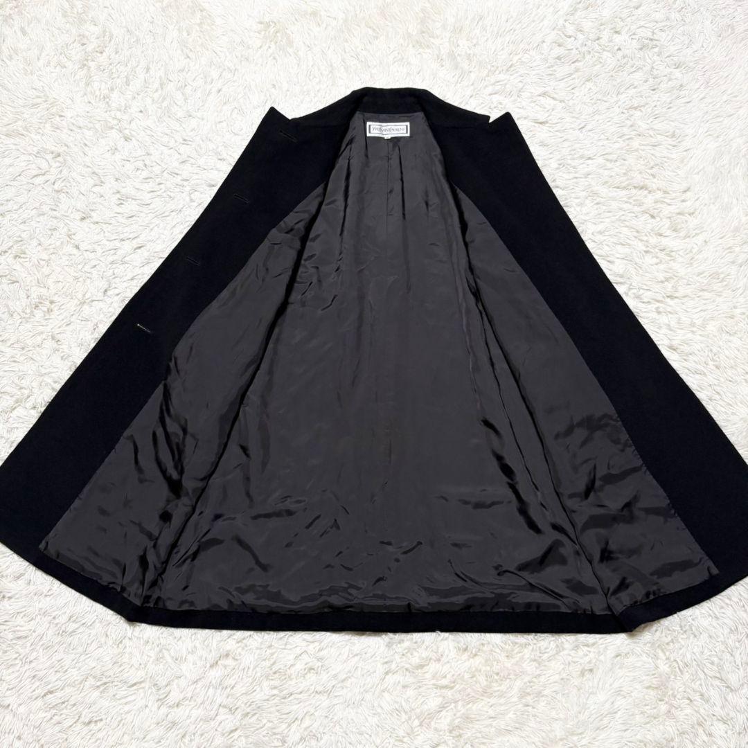 極美品 イヴ サンローラン ロングコート 黒