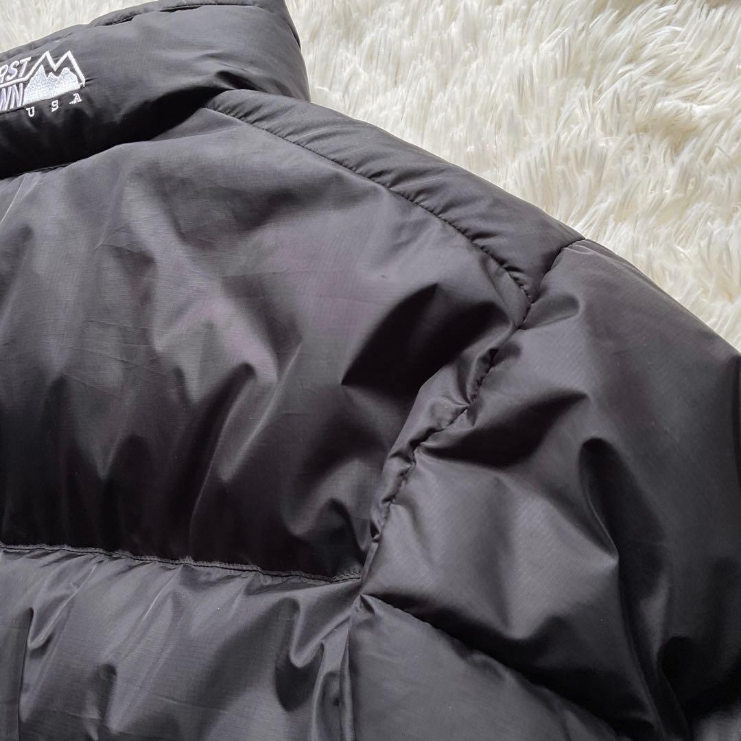 人気✨FIRST DOWN ダウンジャケット　ヌプシ型　ショート丈　ブラック　L