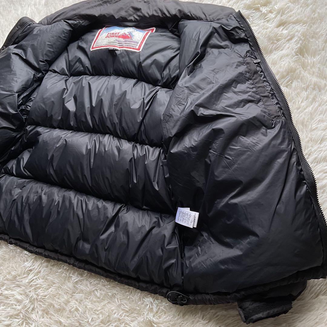 人気✨FIRST DOWN ダウンジャケット　ヌプシ型　ショート丈　ブラック　L