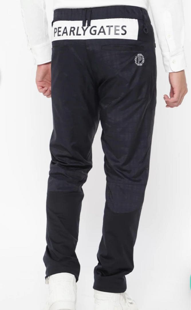 新品　パーリーゲイツ　パンツ　ストレッチ　ウエストゴム　蓄熱　ネイビー　サイズ7