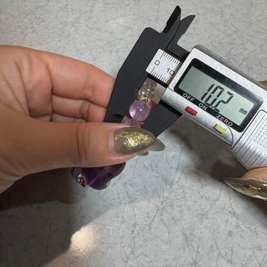 セール　天然石　ハンドメイドブレス　アメトリン　リビアングラス　アメジスト