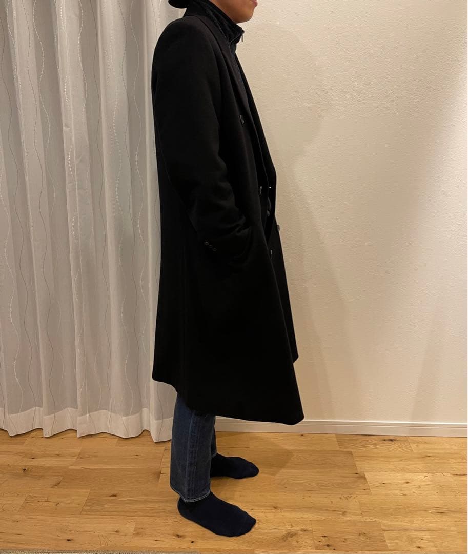 カシミア100 ダブルブラックコート