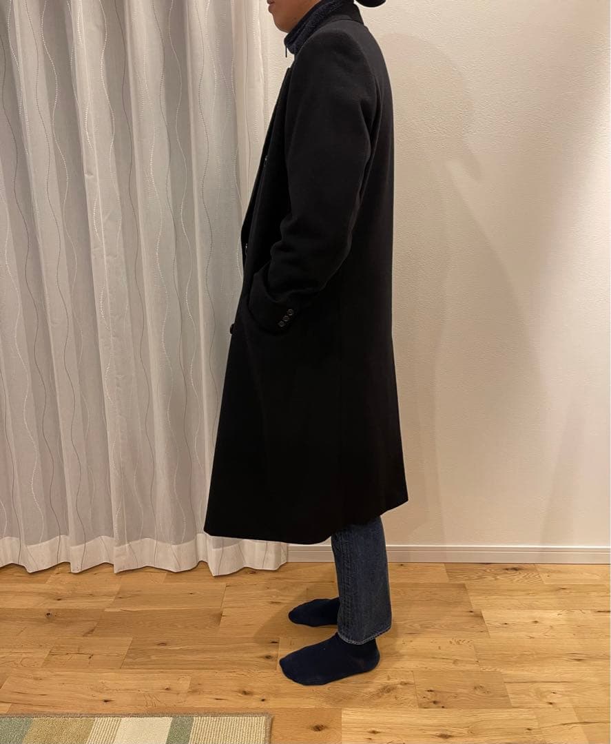 カシミア100 ダブルブラックコート