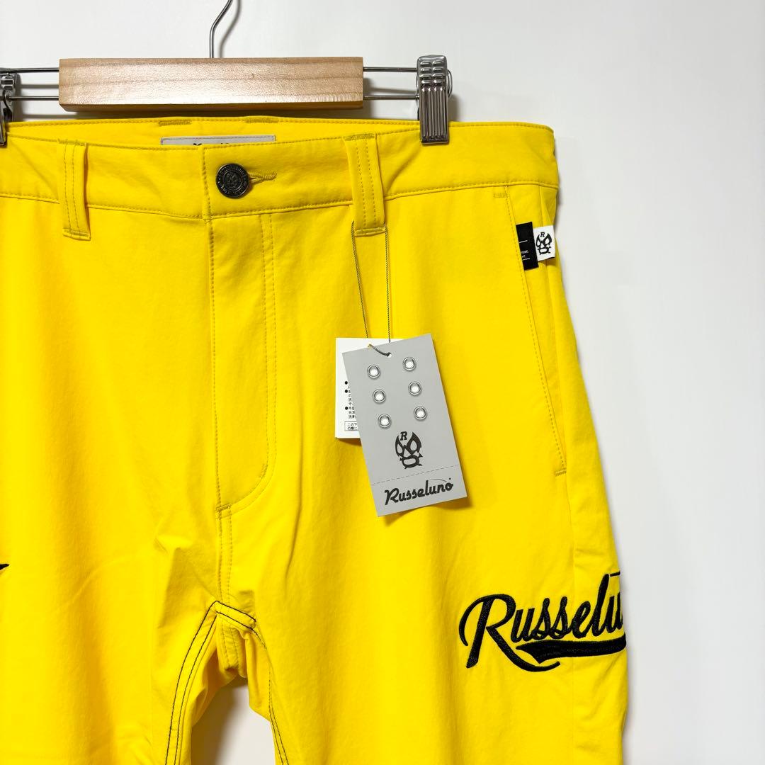 ラッセルノ ゴルフ フラッグロゴ ストレッチ スキニー パンツ イエロー M 4