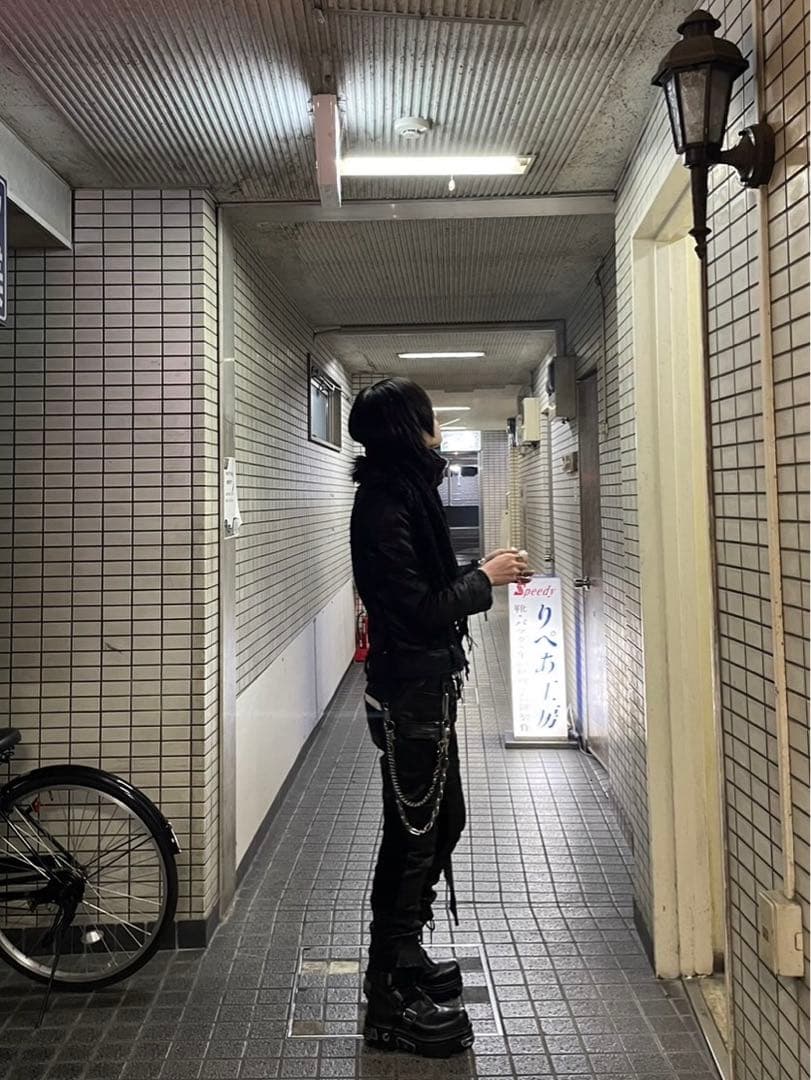 平成 ギャル ファー ジャケット ツギハギ 光沢 y2k フェアリー