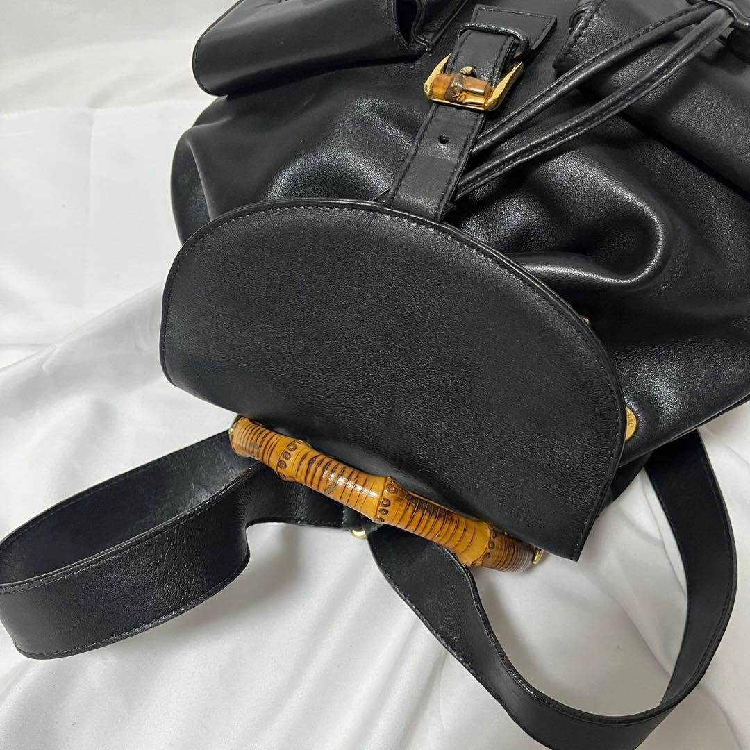 ✨極美品✨　GUCCI バンブー　リュック　バックパック　黒　ビンテージ