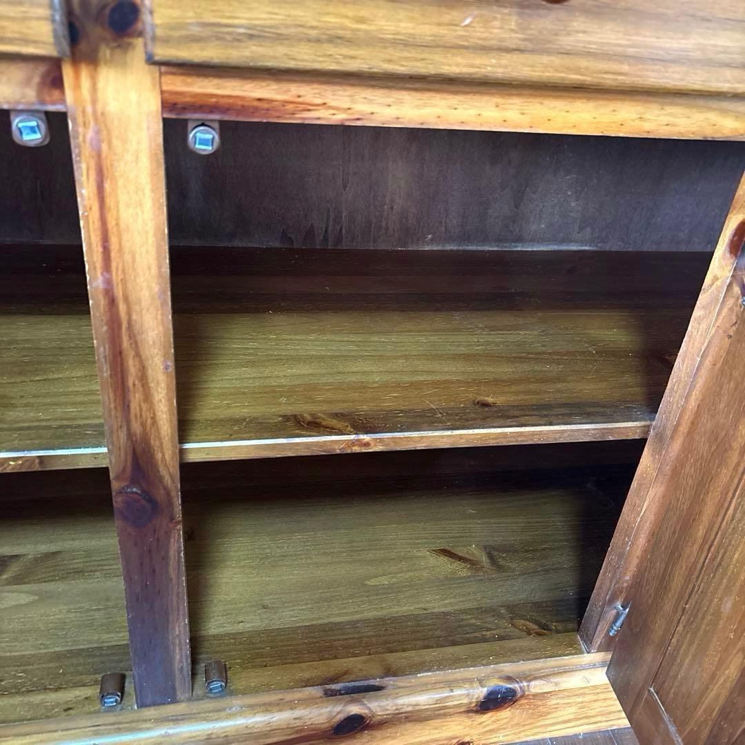 良品】イタリア製 ヴィンテージ カップボード 食器棚 収納棚