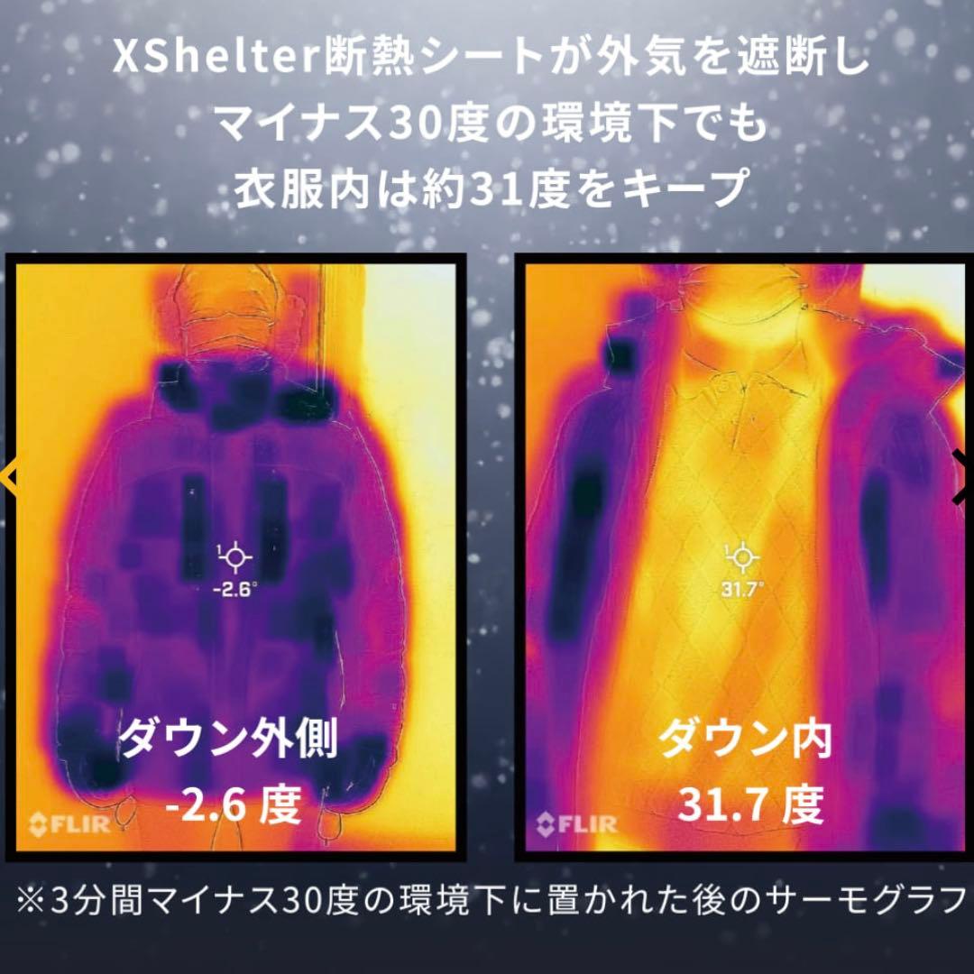 新品 エックスシェルター(R)断熱αプレミアムギガパフダウンコート