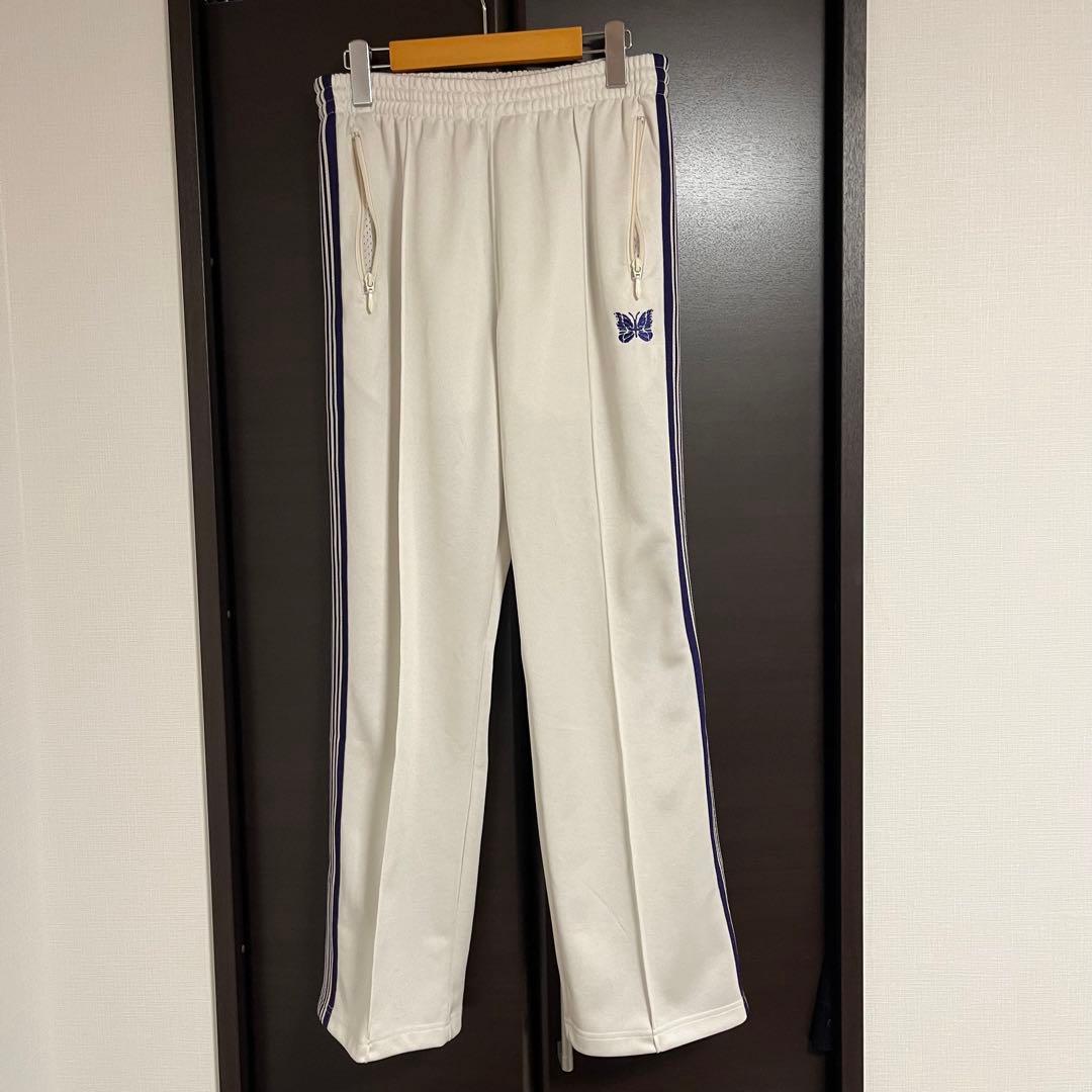 Needles トラックパンツ ジャージ 白 紫 蝶々 ニードルス - メルカリ