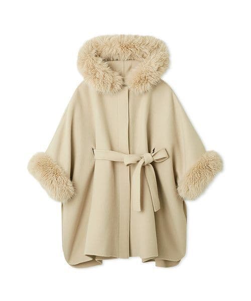 セルフォード♡2025年新作♡ファーポンチョコート CML