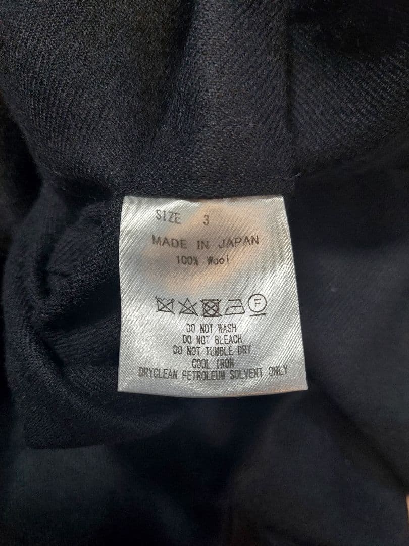 marka SHIRT COAT WOOL SOFT SERGE ブラック 3