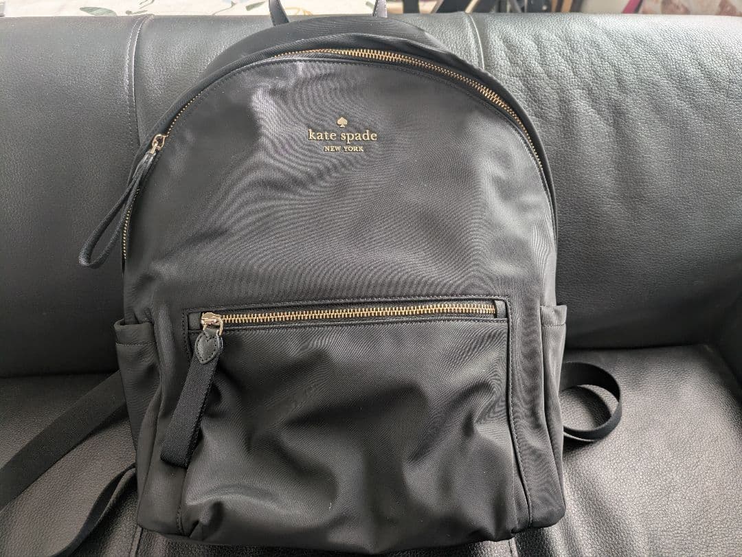 kate spade ブラックナイロンリュック