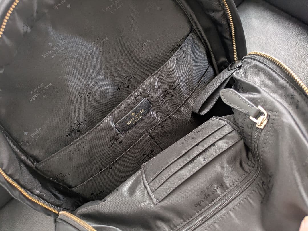 kate spade ブラックナイロンリュック