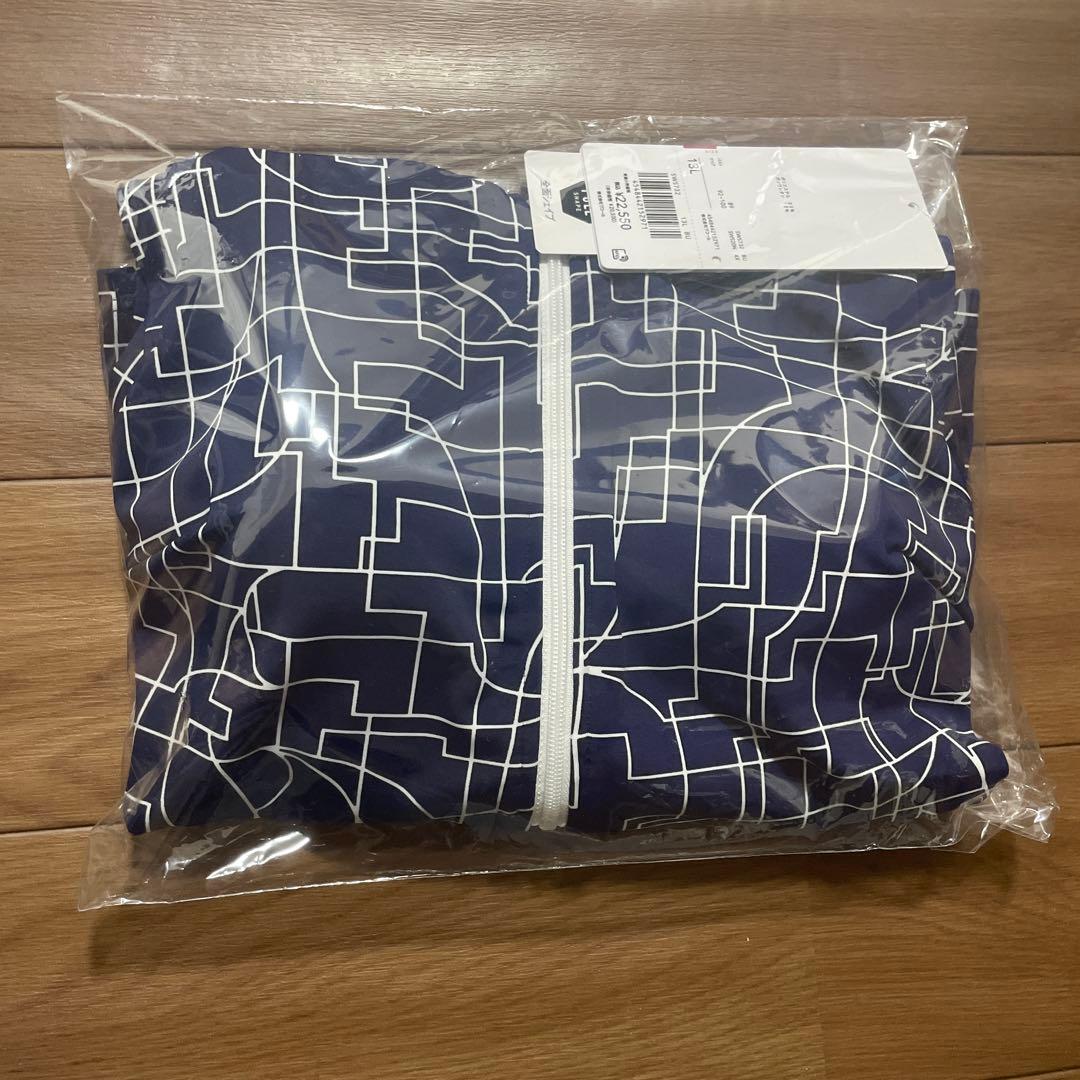 スポーツ用水着 ネイビー/ホワイト