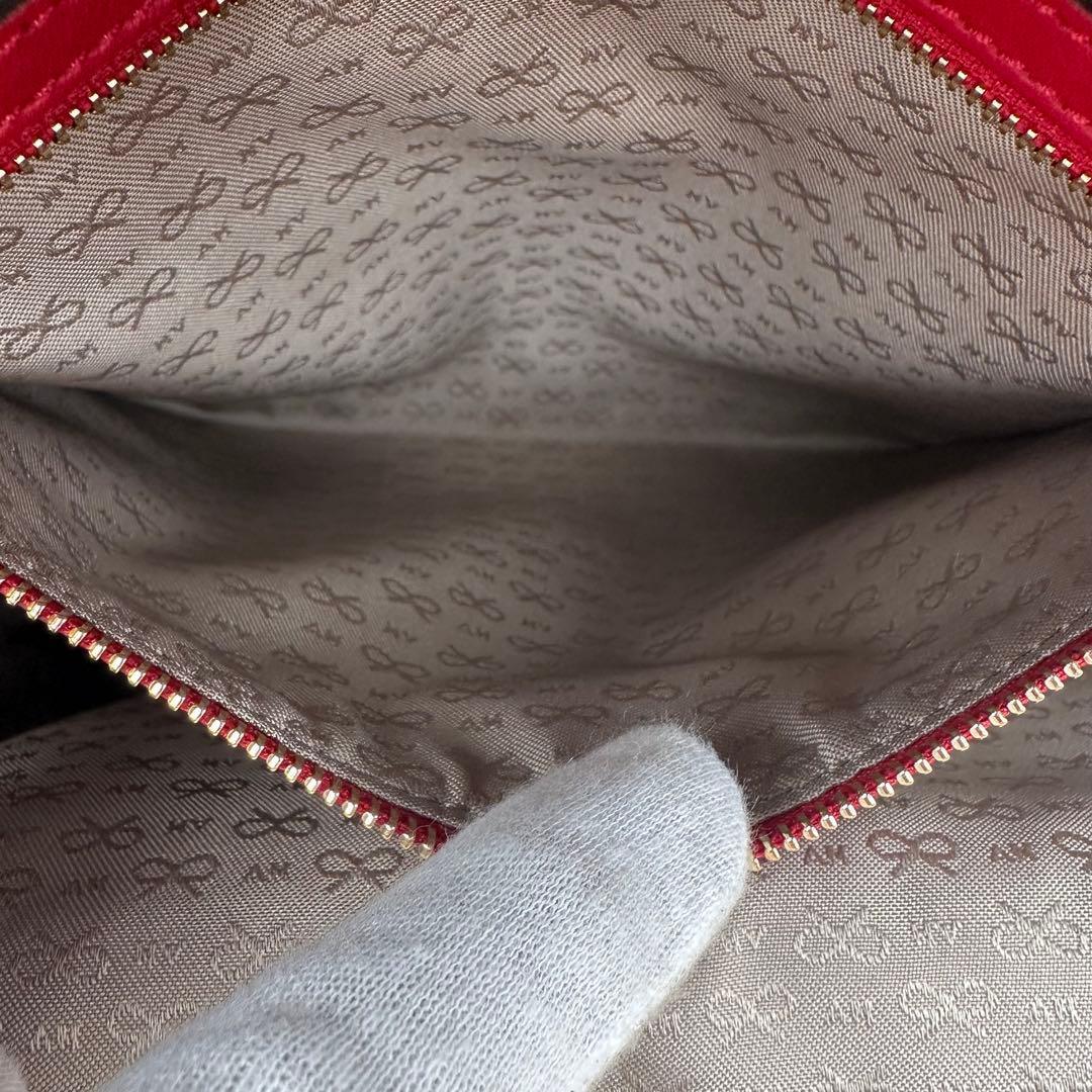 ✨極美品✨アニヤハイドマーチ　リュック　スマイリー　パンチング　カーフレザー　赤