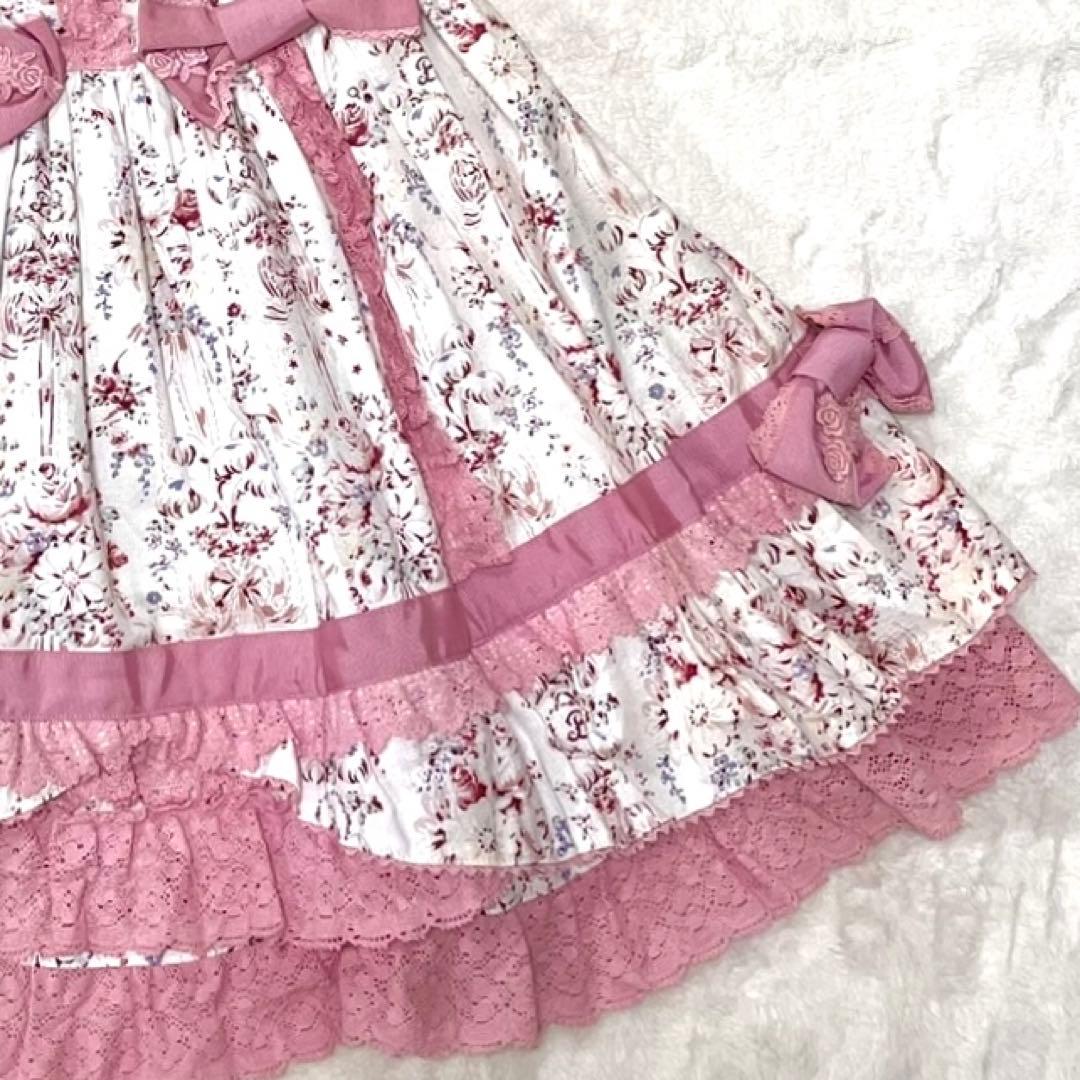 BABY,THE STARS アントワネットブーケ柄 ジャンパースカート ピンク