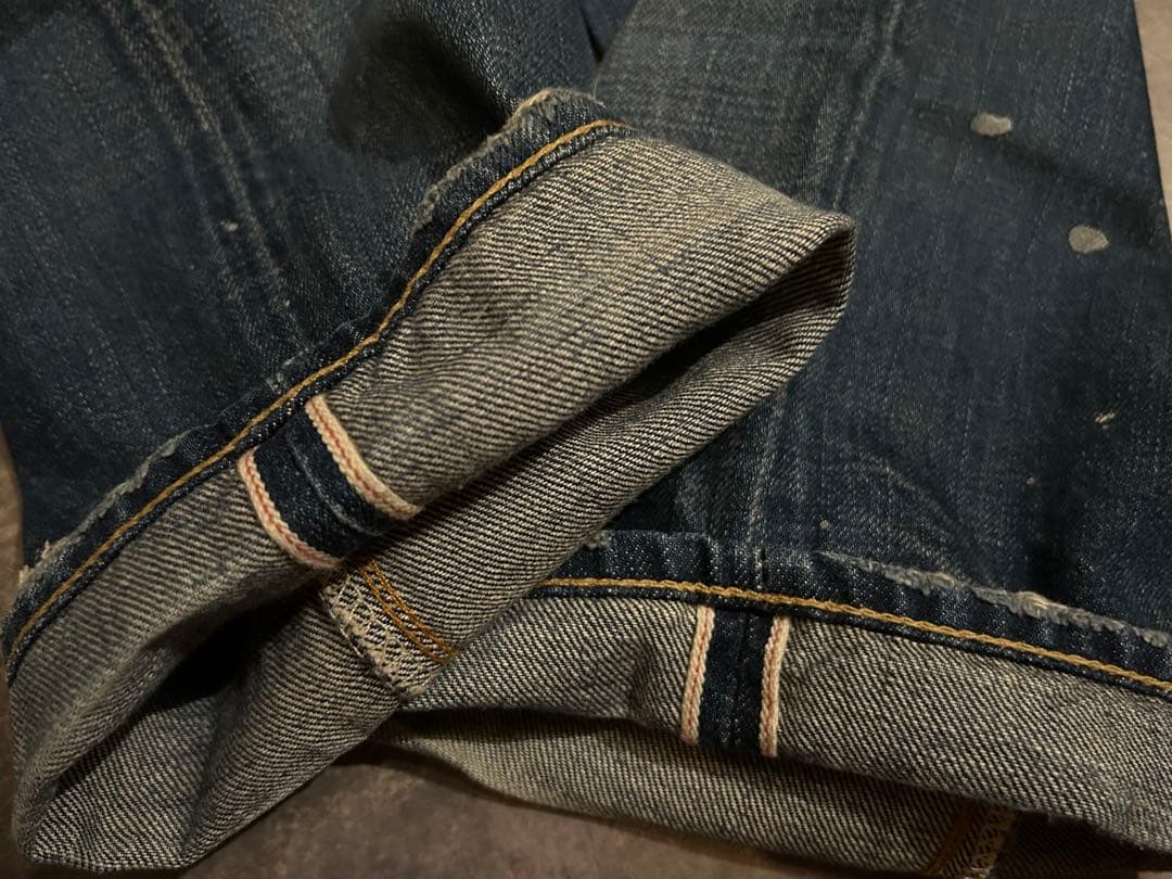 パンツ RRL LIMITED EDITION STENCIL DAMAGE DENIM