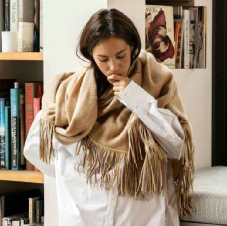 ASAUCE MELERアソースメレ ベビーキャメルスエードフリンジストール