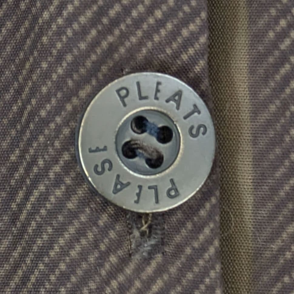 プリーツプリーズ　イッセイミヤケ　デニム　転写　プリーツ　ワンピース　コート　3