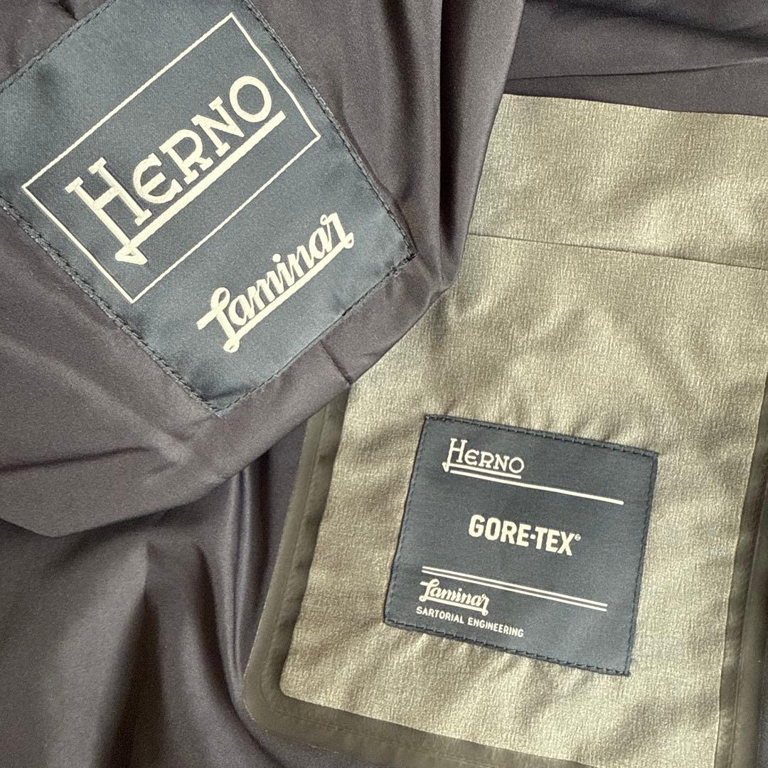 HERNO laminar GORE-TEX 中綿入りステンカラーコート