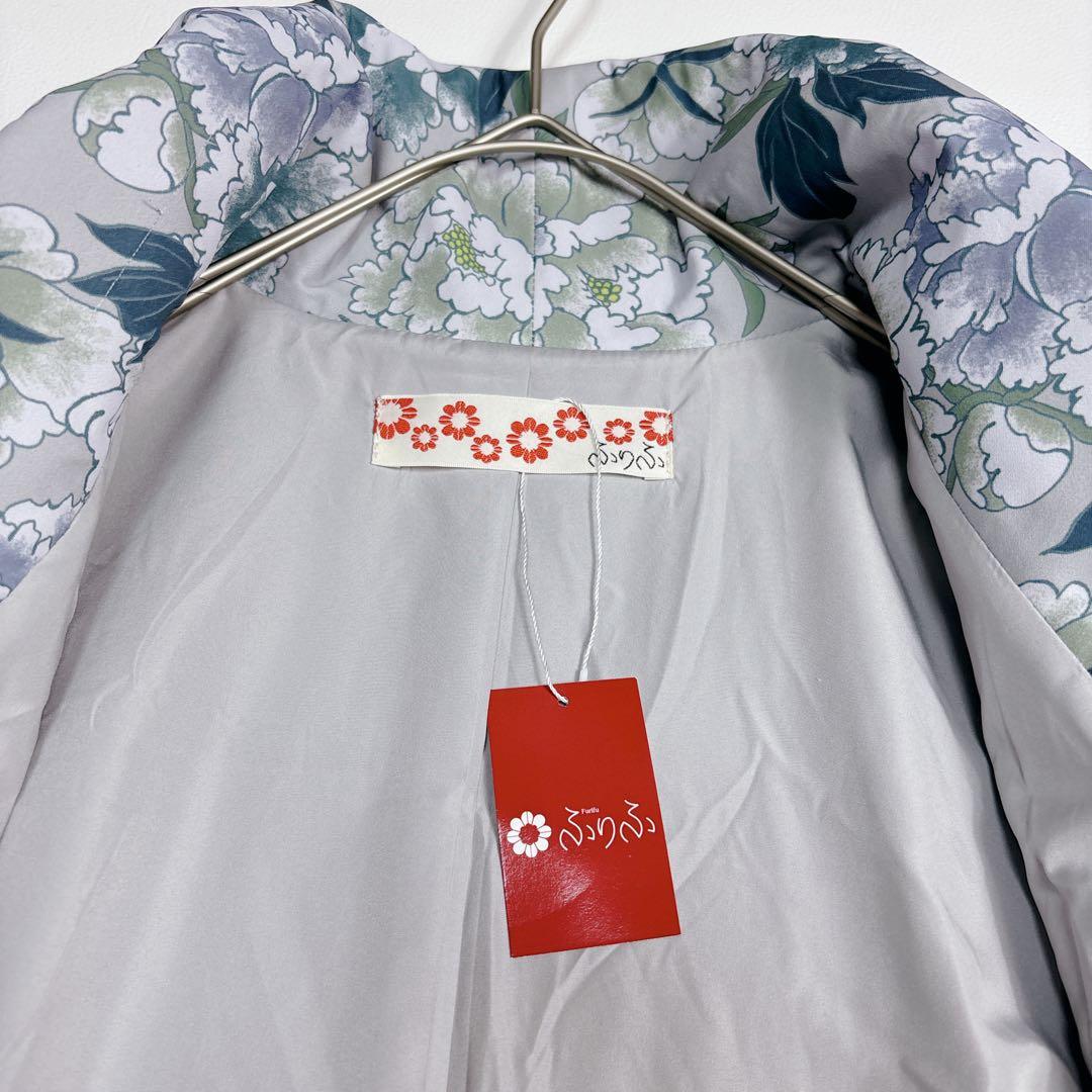 タグ付き未使用品✨ふりふ ロングコート 花柄 ダブル ドルマンスリーブ Fサイズ