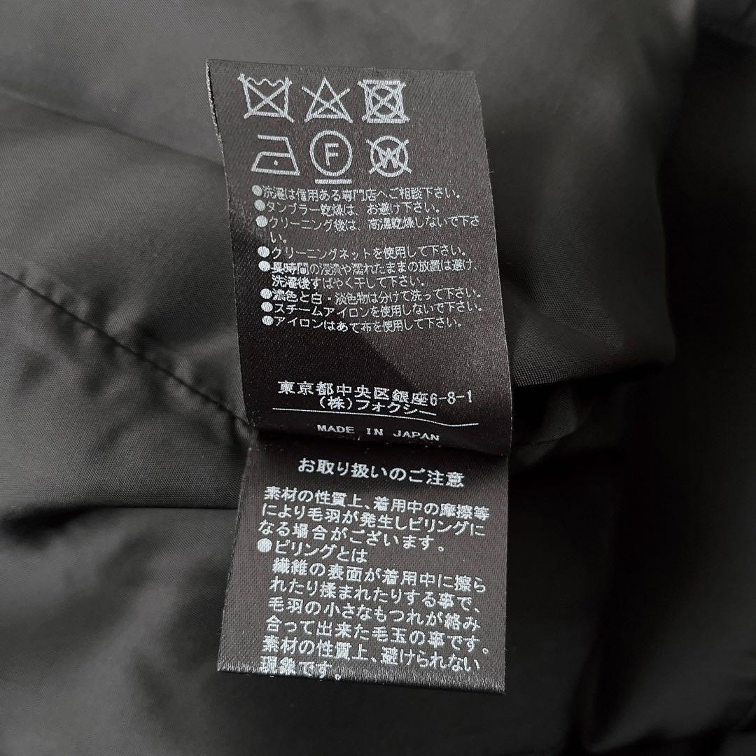 【美品】フォクシー ワンピースドレス ウール100％ ひざ丈 ビジュー黒ブラック