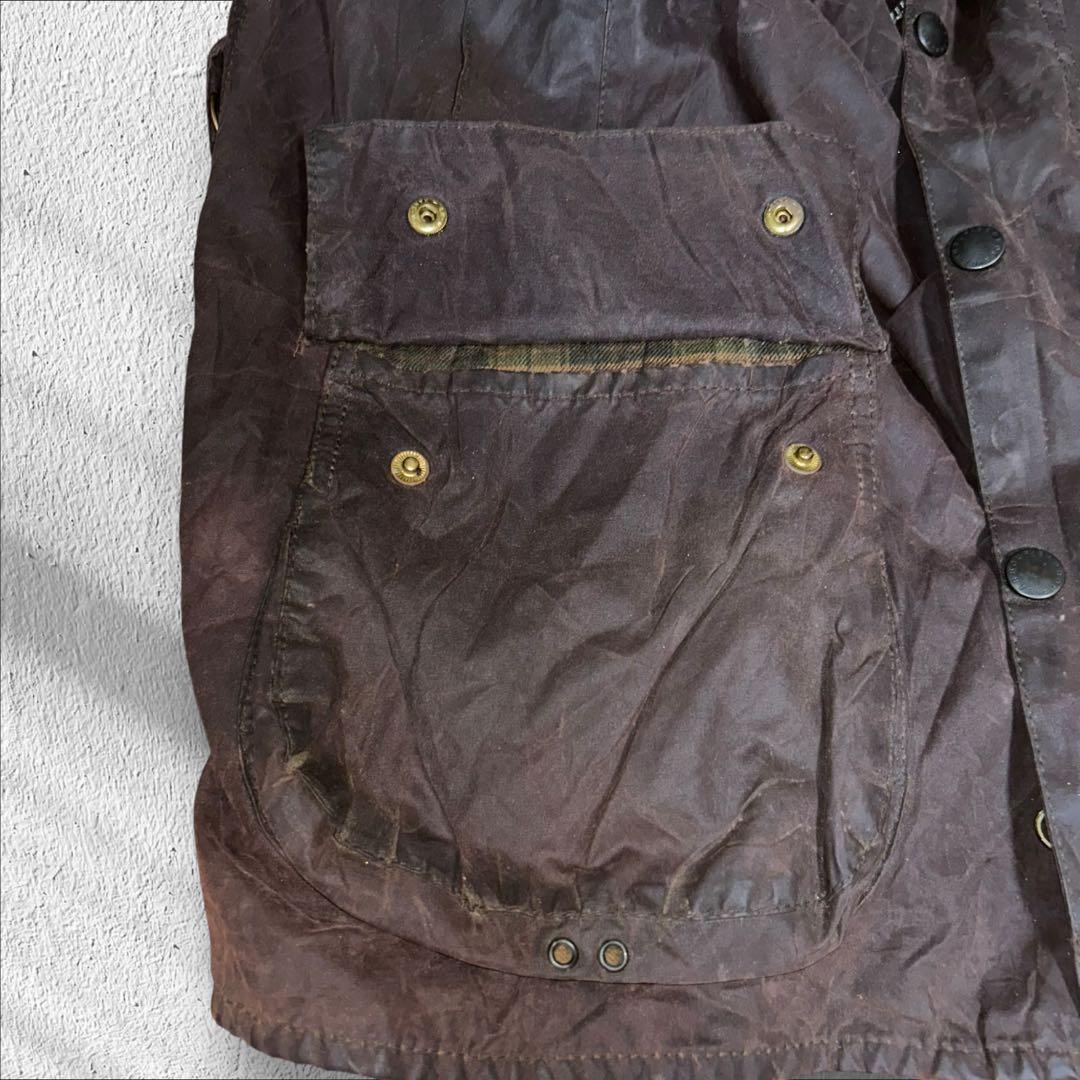[激シブ]BARBOUR90sオイルドジャケットBEAUFORT 英国製チンスト