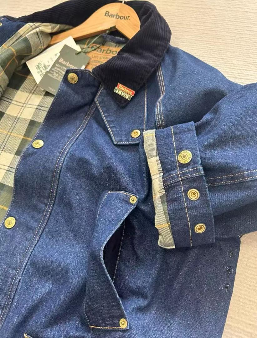 Barbour Levi's デニムジャケット ネイビー